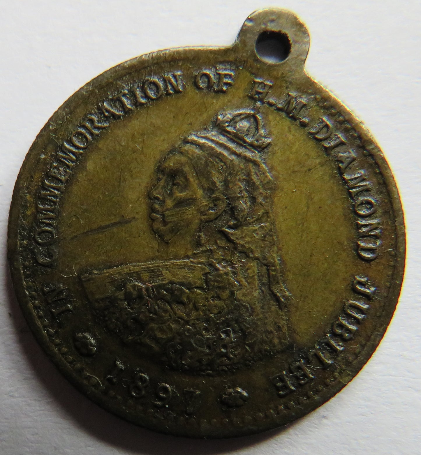 1897 Queen Victoria Diamond Jubilee Barratt & Co Sweets Medal
