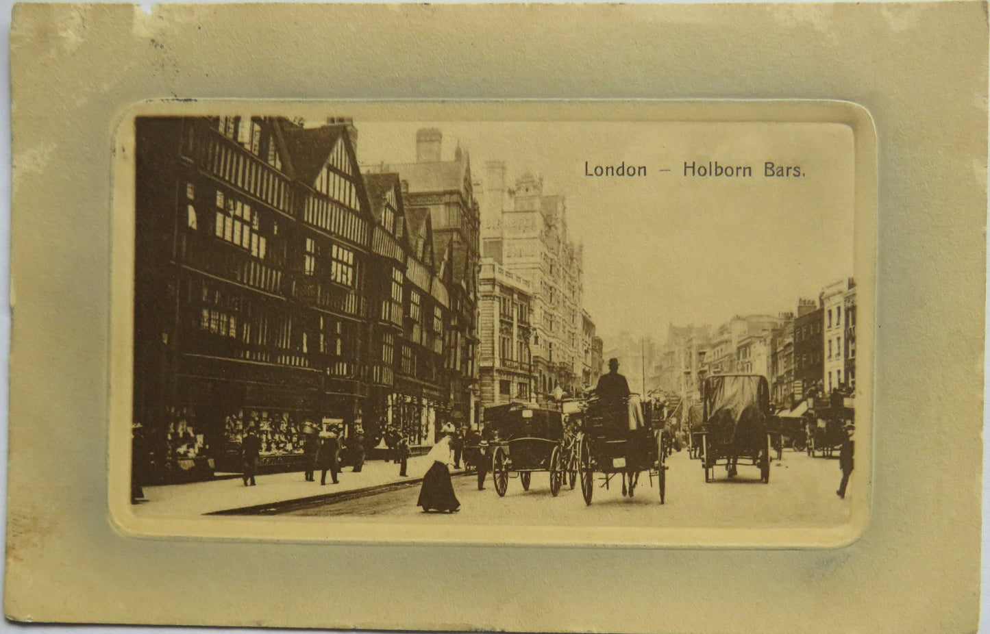 Vintage Postcard of London, Holborn Bars