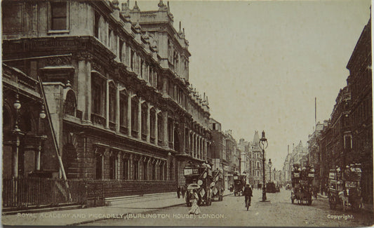 Vintage Postcard of The Royal Academy and Piccadilly, London