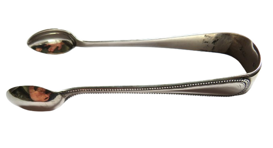 Antique Pair of Victorian Sterling Silver Sugar Tongs Hallmarked Exeter 1859