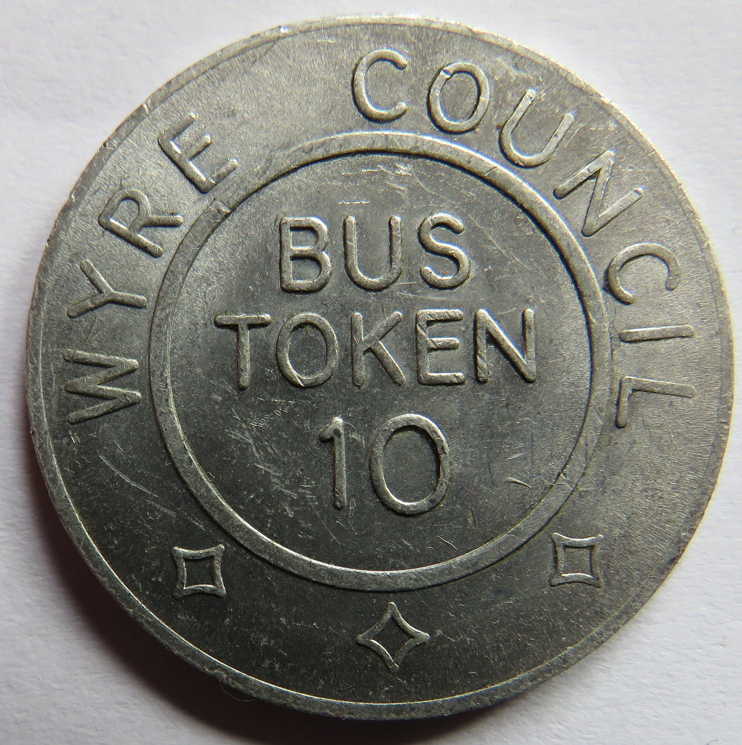 Wyre Council Bus Token 10