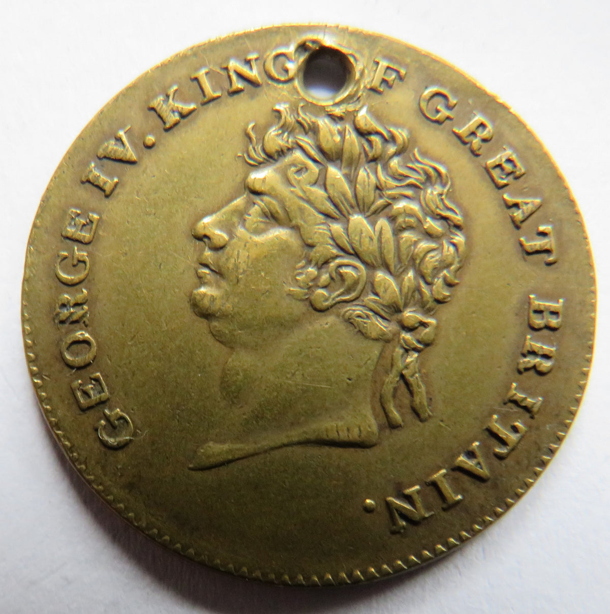 King George IV Commemorative Medal Born 1762, Died 1830, Crowned 1821