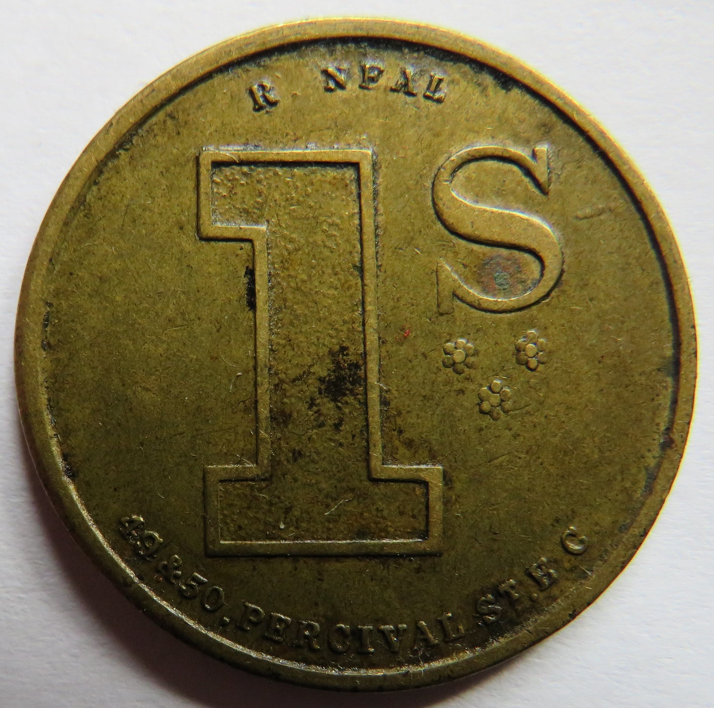 G. Harlow Spitalfields Market 1s One Shilling Token