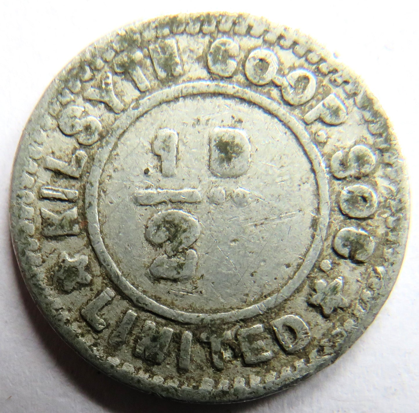 Kilsyth CO-OP Society 1/2d Token