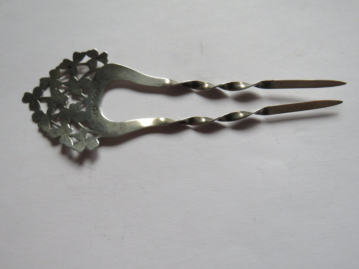 Antique Ladies Silver Hair Comb / Pin By Reynolds & Westwood Hallmarked Birmingham 1906