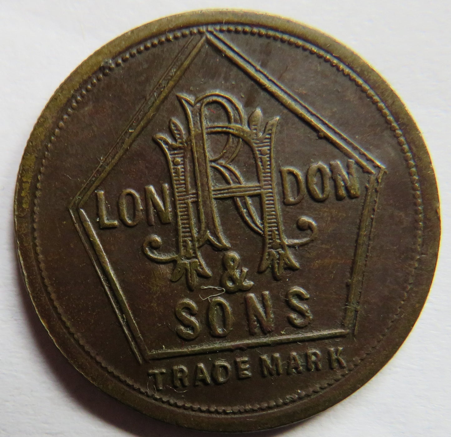 R.H & Sons, London Vintage 2/6 Barber Token