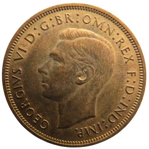 1939 King George VI One Penny Coin In High Grade - Great Britain