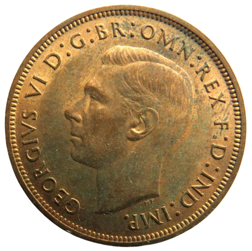 1939 King George VI One Penny Coin In High Grade - Great Britain