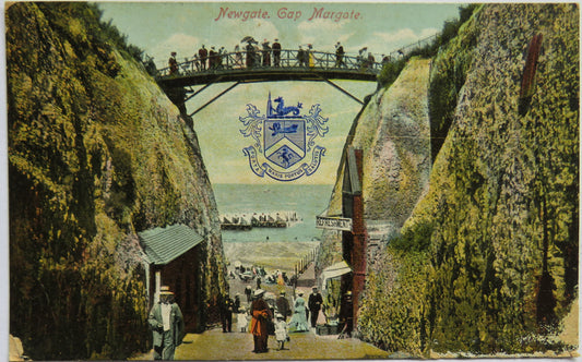 Vintage Postcard of Newgate Gap, Margate 1905