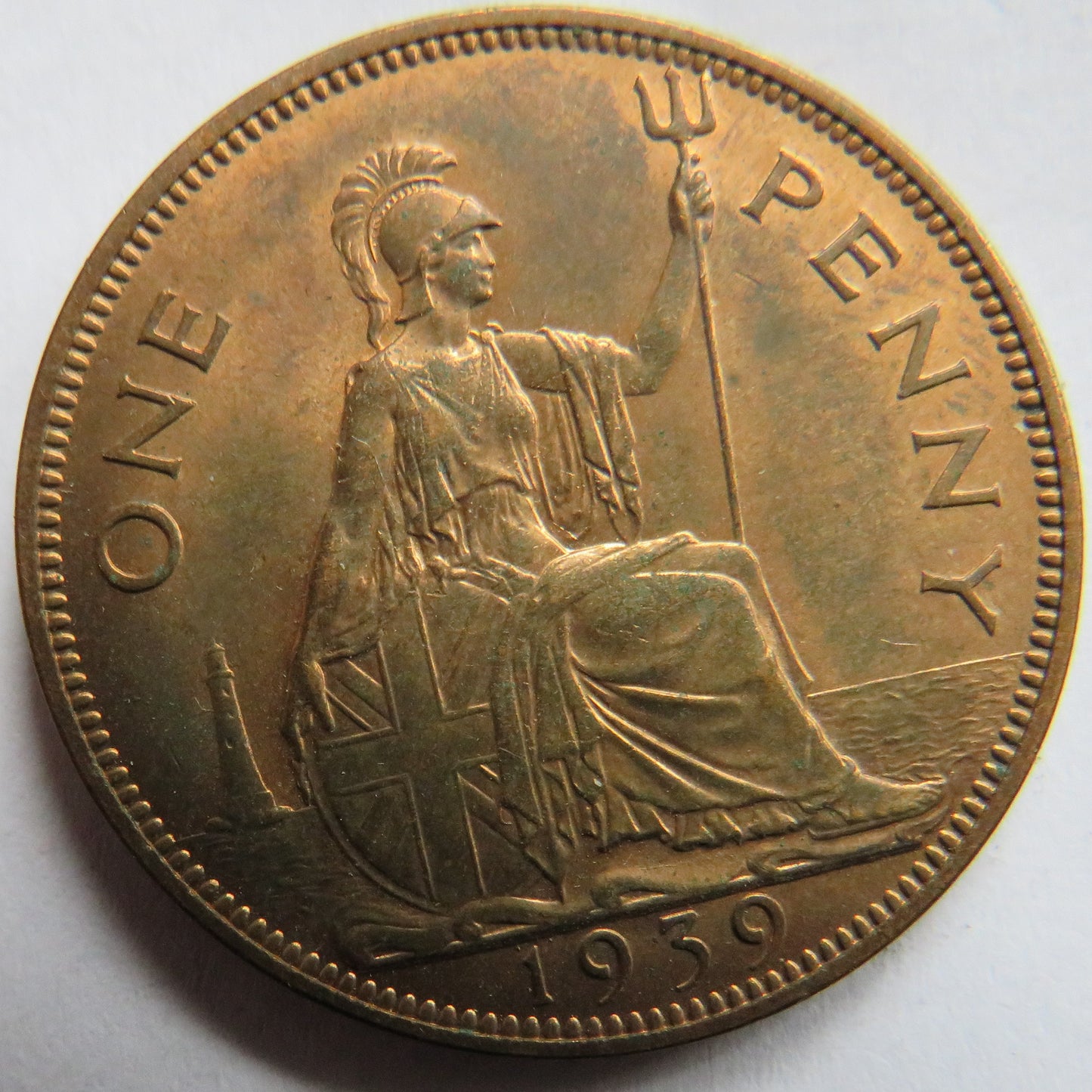 1939 King George VI One Penny Coin In High Grade - Great Britain