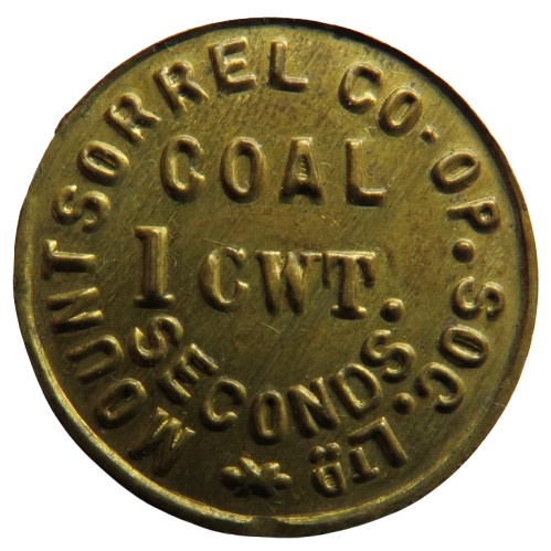 Mount Sorrel Cooperative Society Coal 1 CWT Token