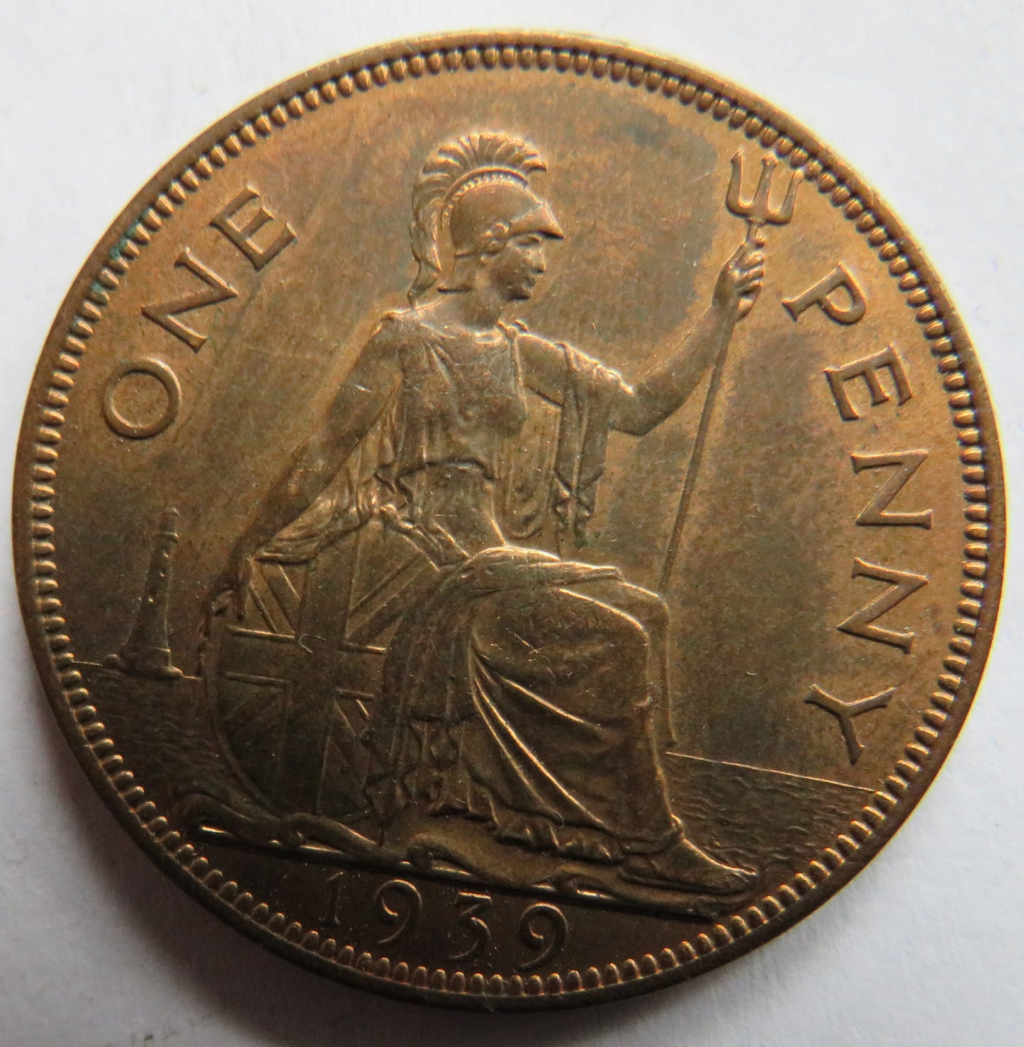1939 King George VI One Penny Coin In High Grade - Great Britain