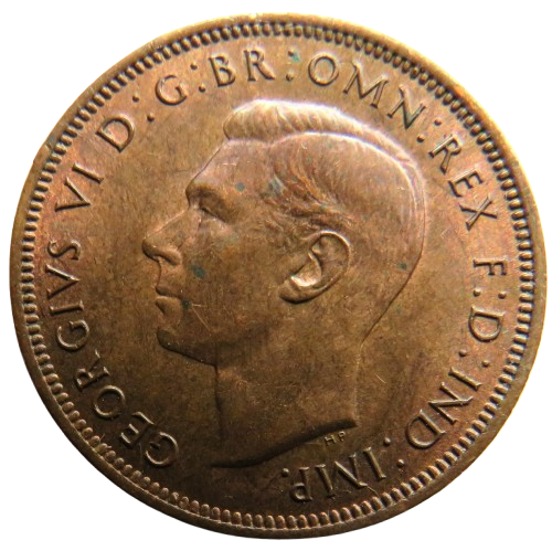 1943 King George VI Halfpenny Coin In High Grade - Great Britain