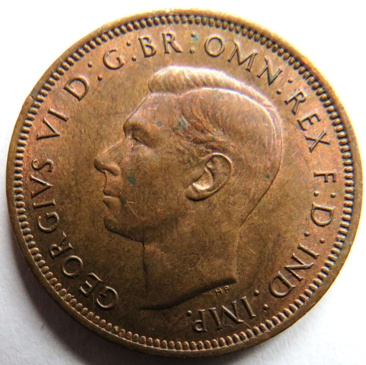 1943 King George VI Halfpenny Coin In High Grade - Great Britain