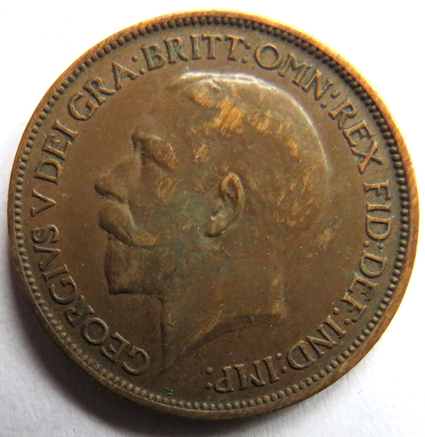 1921 King George V Halfpenny Coin - Great Britain