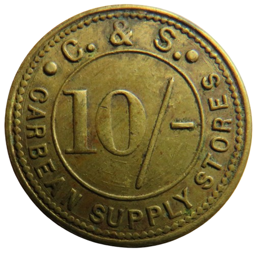 C. & S. Carbean Supply Stores 10/- Vintage Token