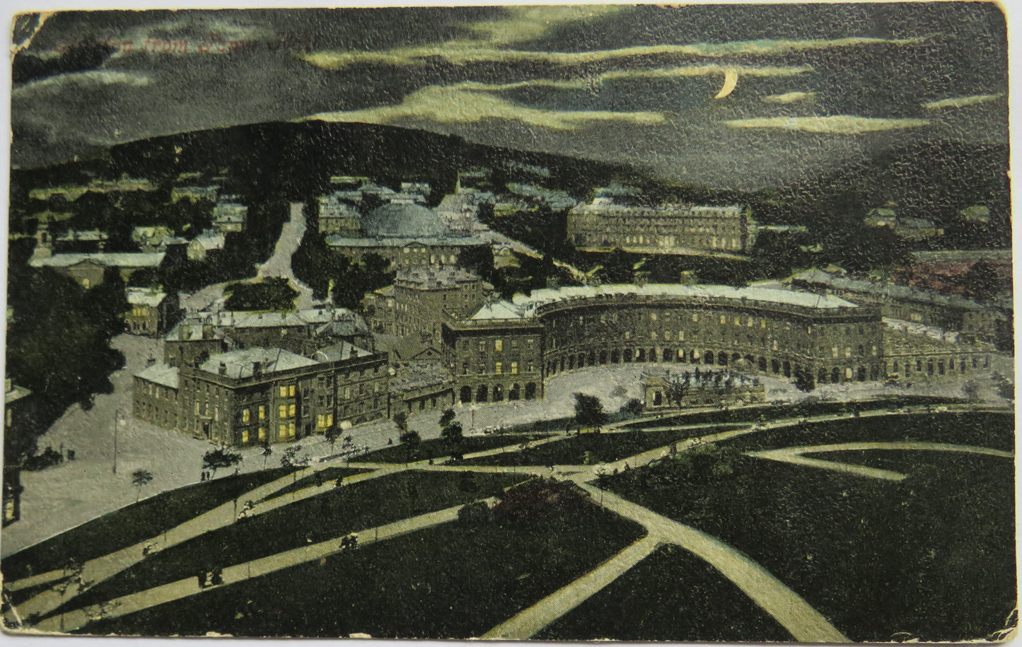 Vintage Postcard of Buxton From Town Hall