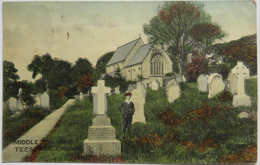 Vintage Postcard of Middleton-In-Teesdale Church 1907
