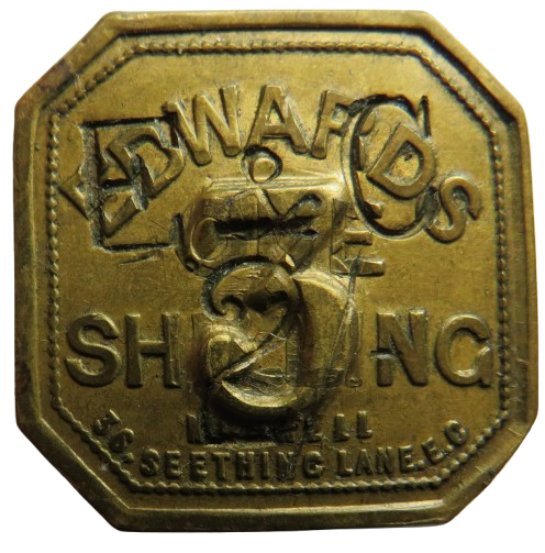 Edwards One (Counter Stamped 3) Shilling Token London