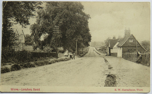 Vintage Postcard of Ware, London Road 1907