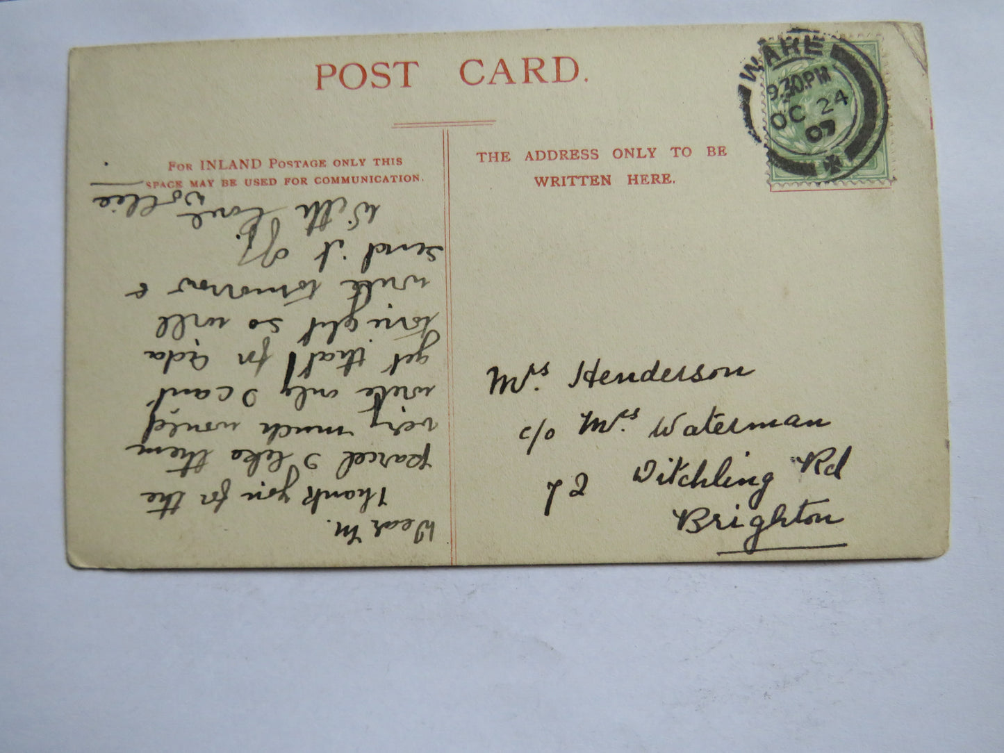 Vintage Postcard of Ware, London Road 1907