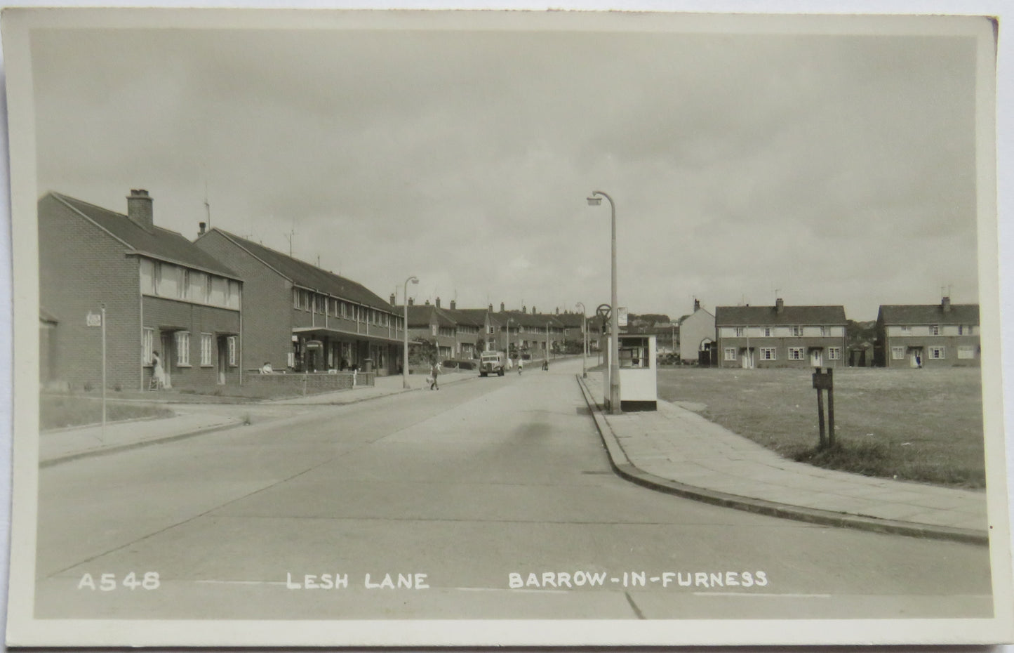 Vintage Postcard of Lesh Lane, Barrow-In-Furness