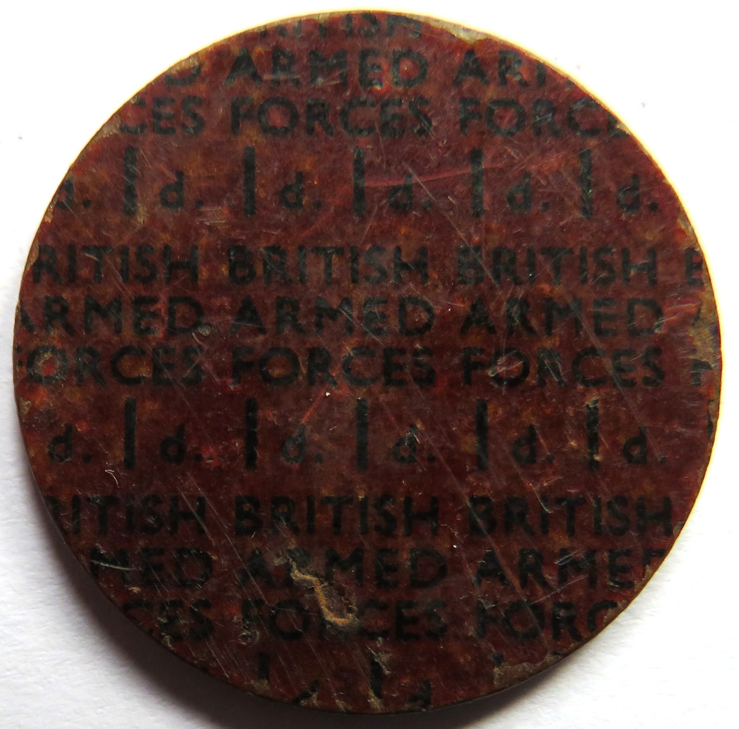 British Armed Forces 1d Vintage Token