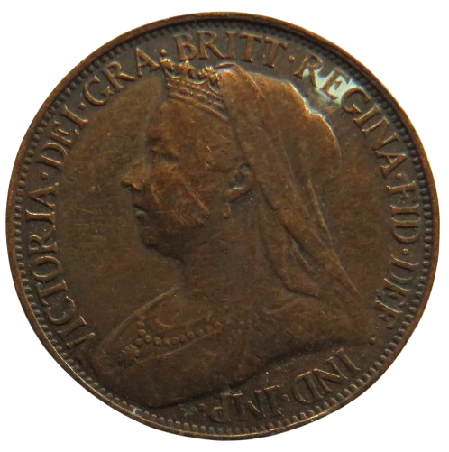 1896 Queen Victoria Farthing Coin - Great Britain