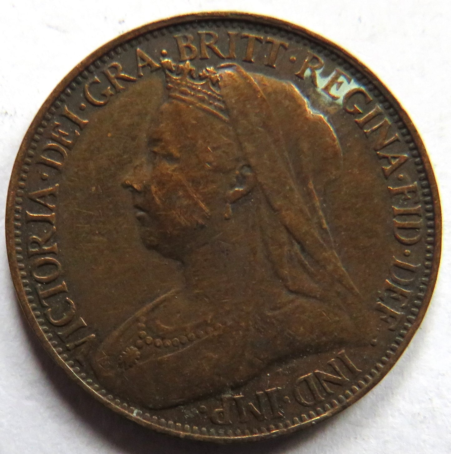 1896 Queen Victoria Farthing Coin - Great Britain