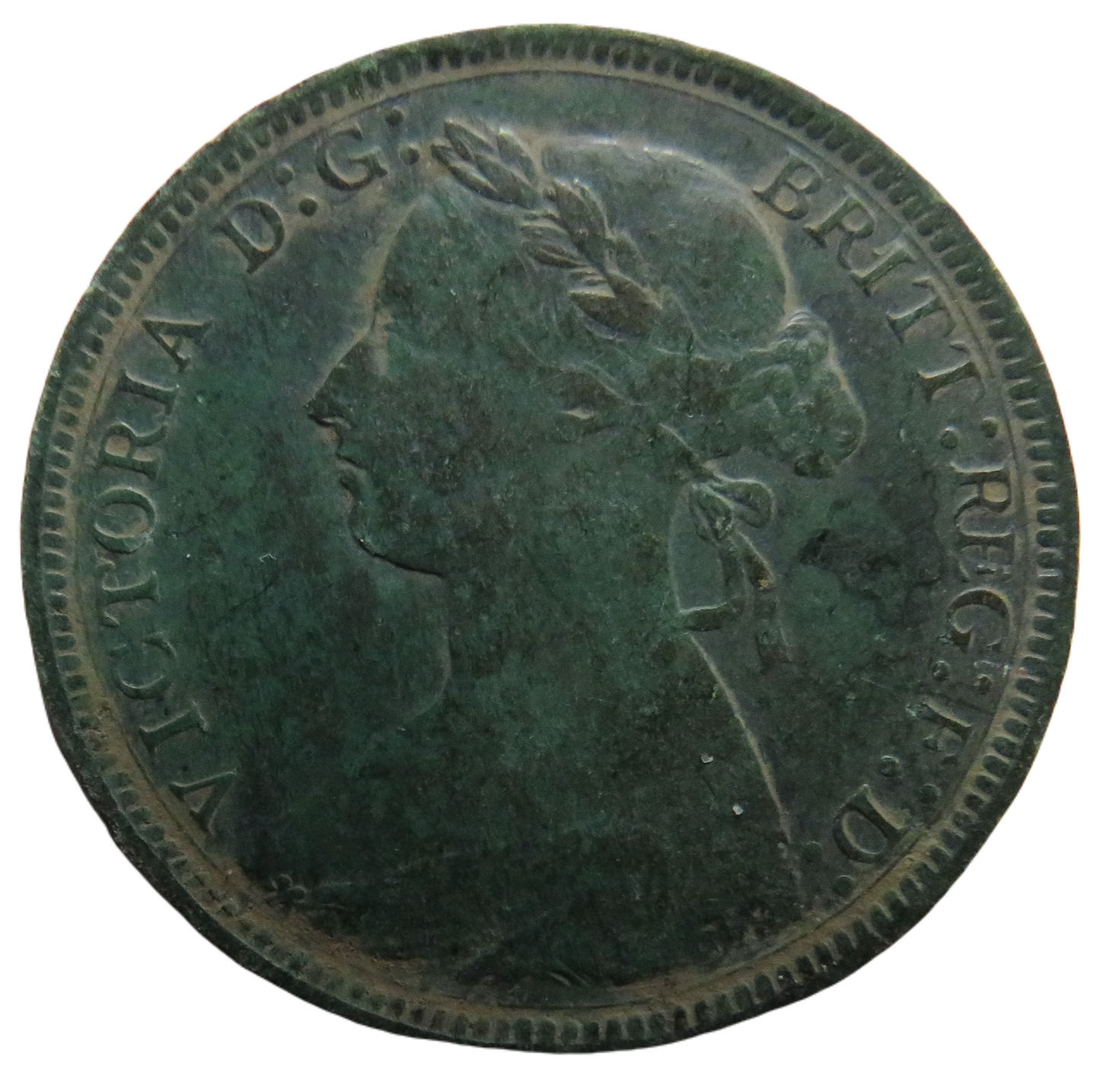 1884 Queen Victoria Bun Head Halfpenny Coin - Great Britain