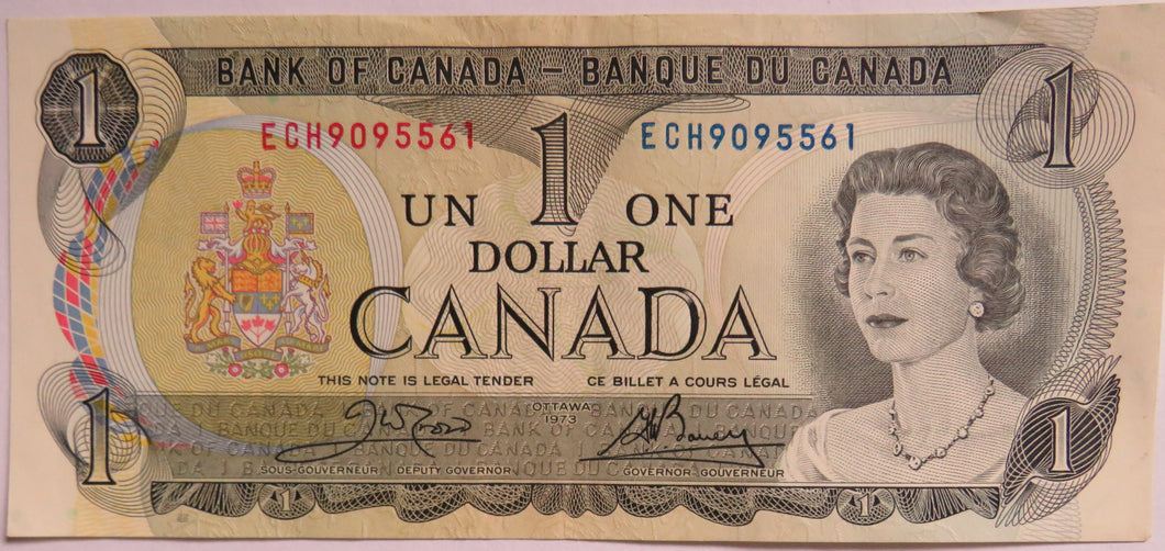 1973 Canada $1 One Dollar Banknote