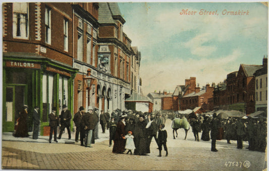 Vintage Postcard of Moor Street, Ormskirk 1903