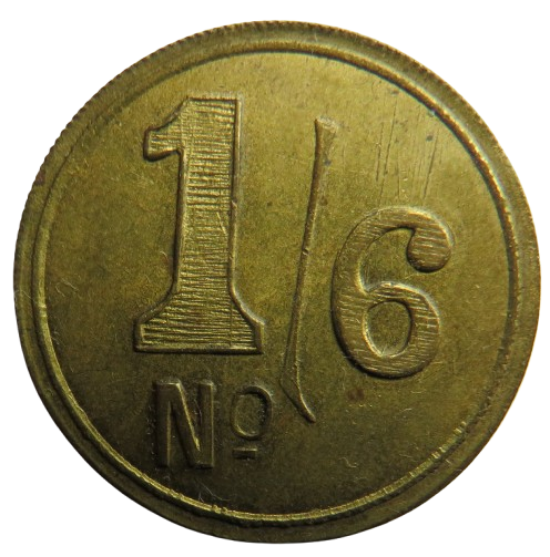 R.H & Sons, London Vintage 1/6 Barber Token