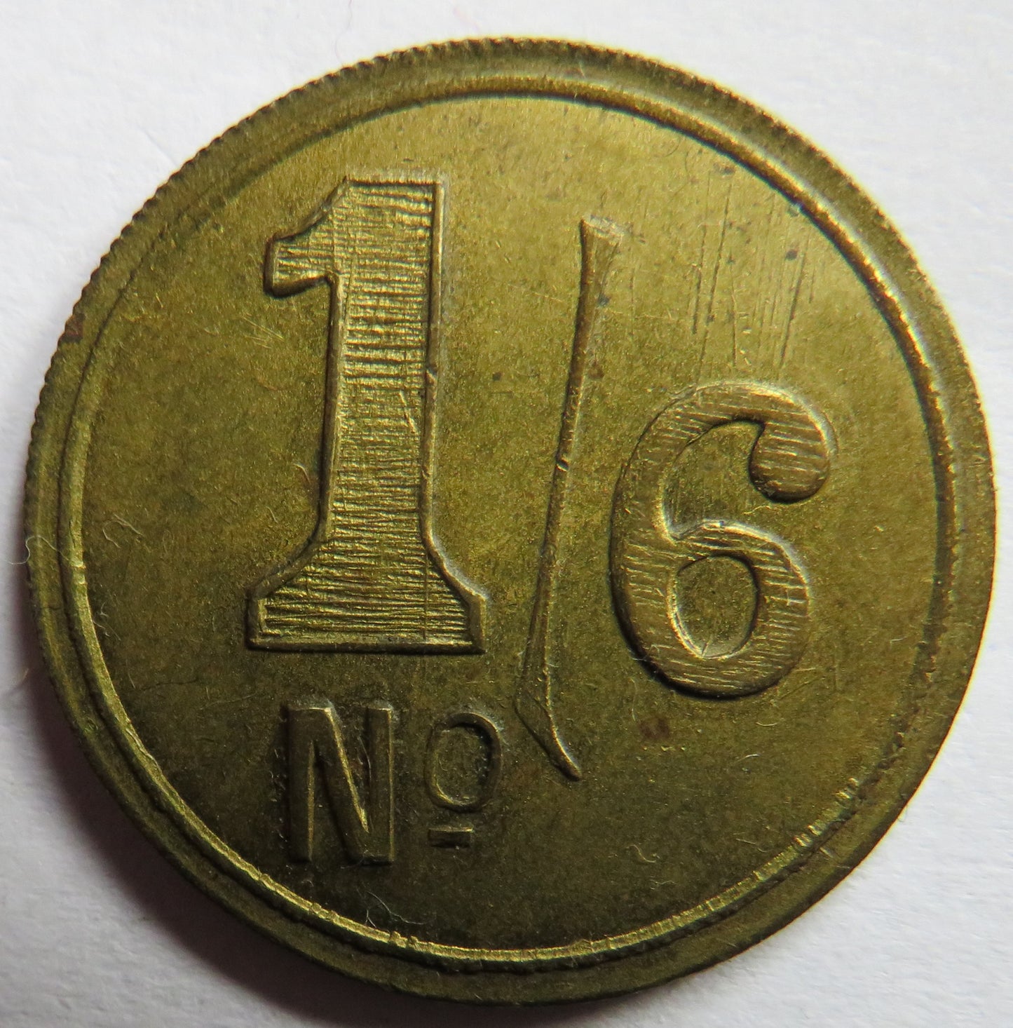 R.H & Sons, London Vintage 1/6 Barber Token