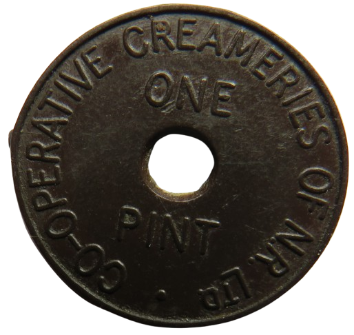 Cooperative Creameries of N.R. Ltd One Pint Token