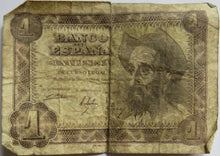 Load image into Gallery viewer, 1951 Spain One Peseta Banknote
