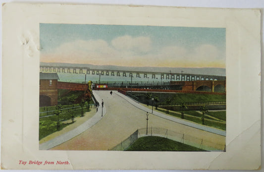 Vintage Postcard of Tay Bridge from North, 1908