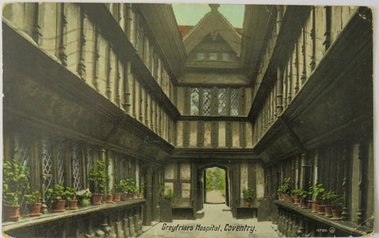 Vintage Postcard of Greyfriars Hospital, Coventry, 1914