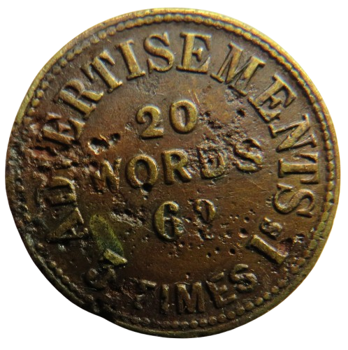 Daily Chronicle & Clerkenwell News Advertising Token