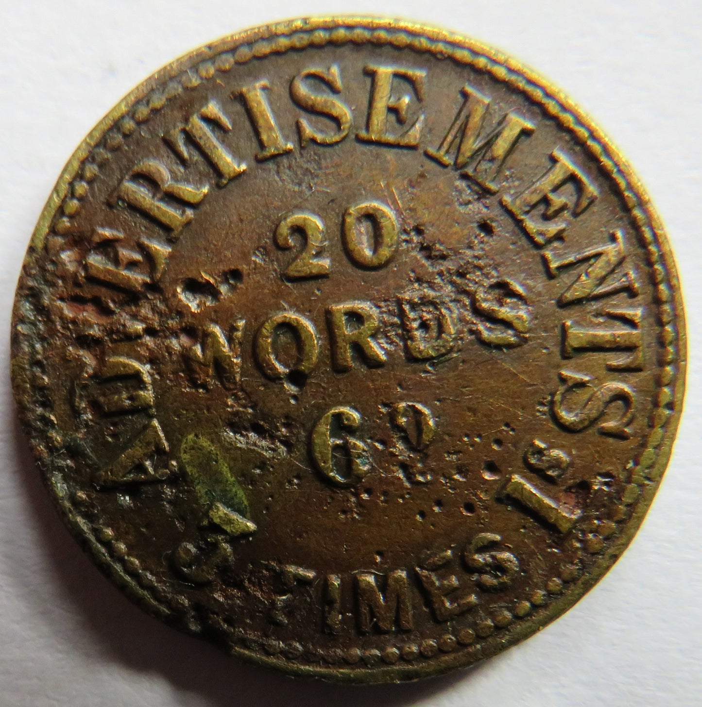 Daily Chronicle & Clerkenwell News Advertising Token
