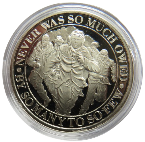 2020 Gibraltar Half Crown Commemorative Coin "Never Was So Much Owed By So Many To So Few"
