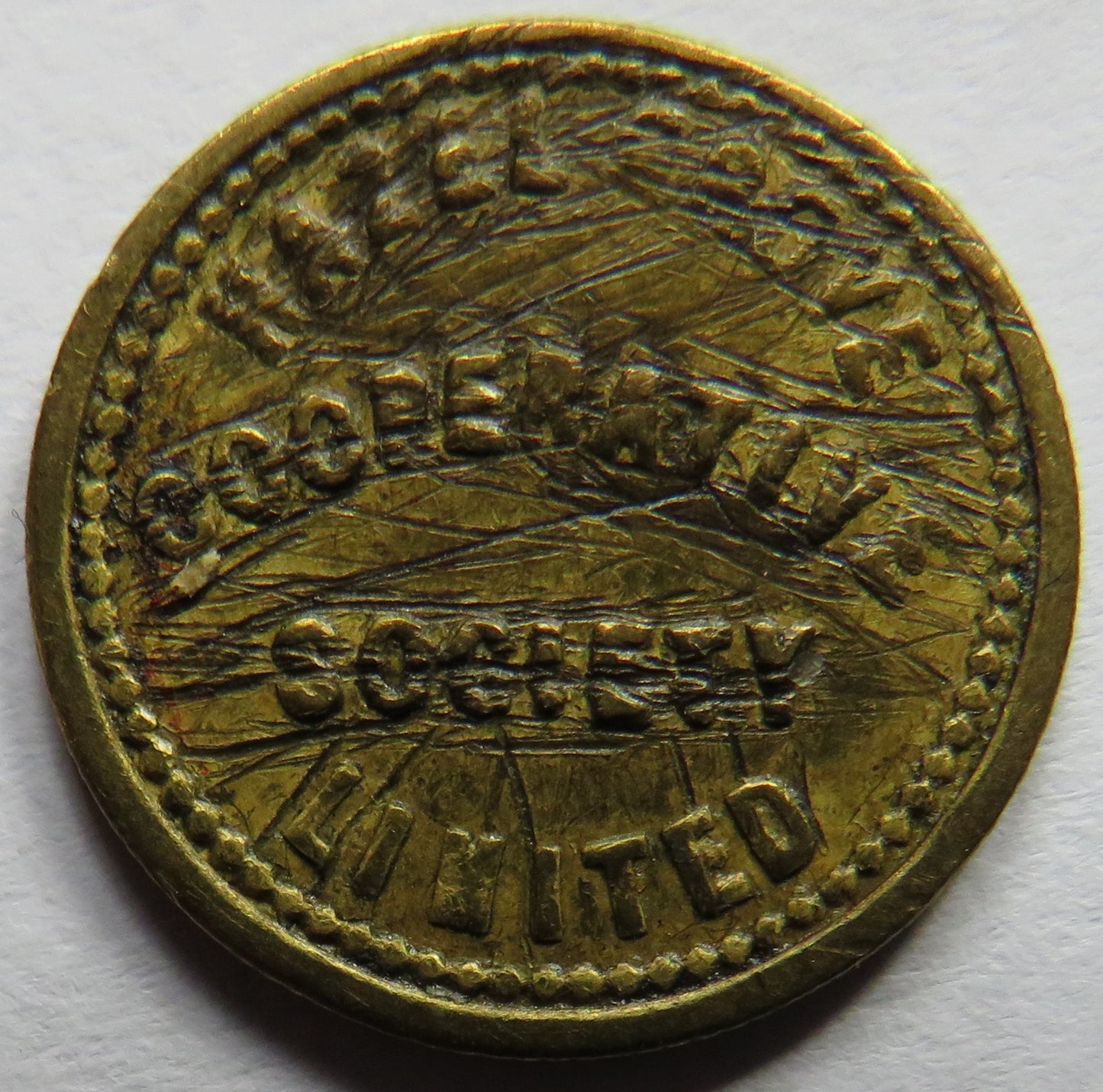 Hazel Grove Cooperative Society 1/2 Sovereign Token