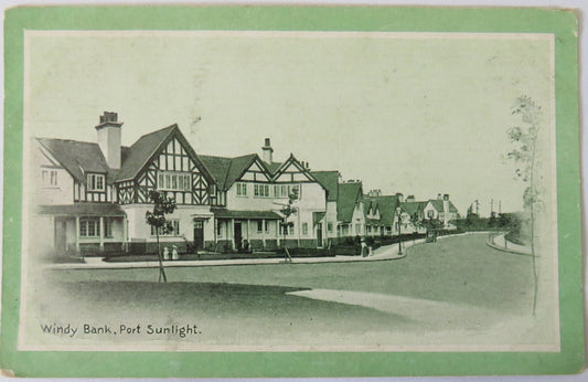 Vintage Postcard of Windy Bank, Port Sunlight