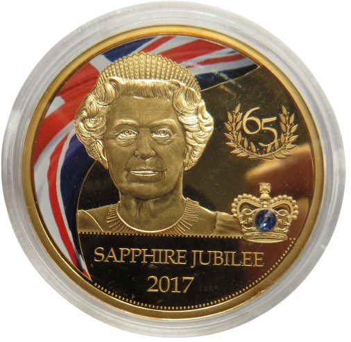 2017 Sapphire Jubilee of Queen Elizabeth Commemorative Coin