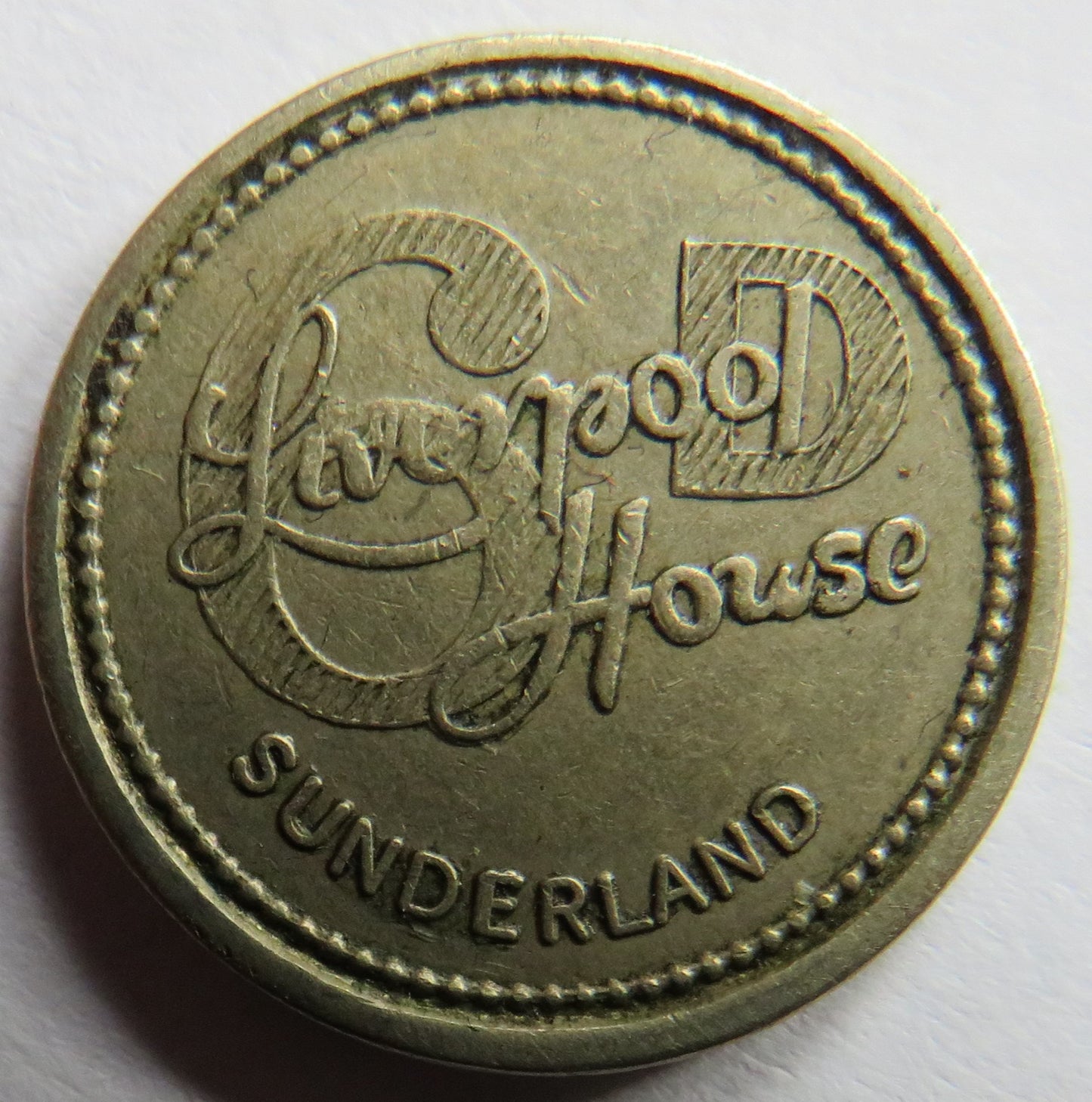 Liverpool House, Sunderland 6d Vintage Token