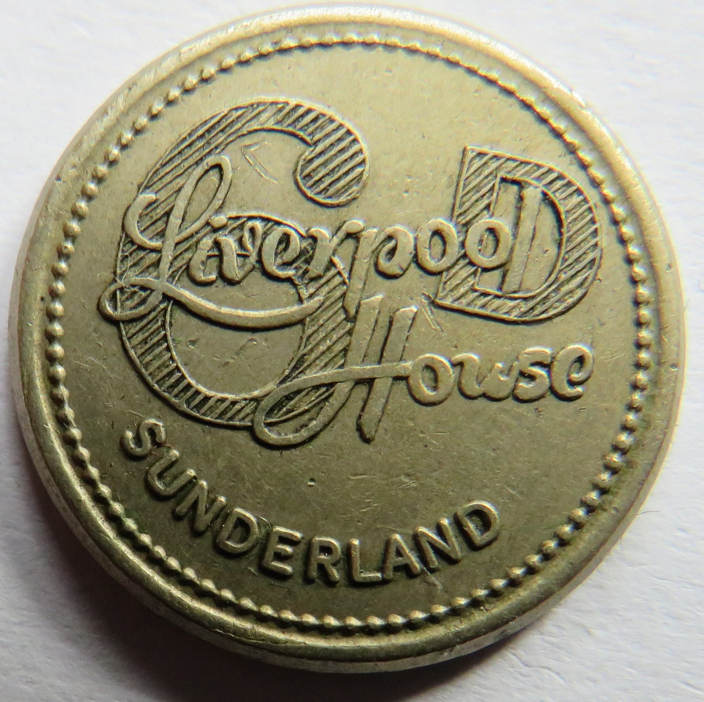 Liverpool House, Sunderland 6d Vintage Token