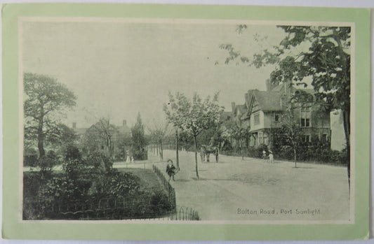 Vintage Postcard of Bolton Road, Port Sunlight
