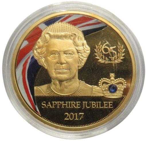 2017 Sapphire Jubilee Queen Elizabeth Commemorative Coin