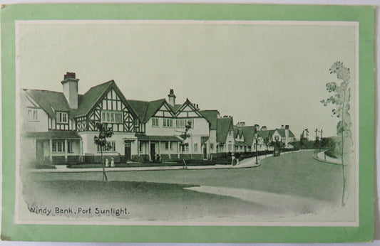 Vintage Postcard of Windy Bank, Port Sunlight