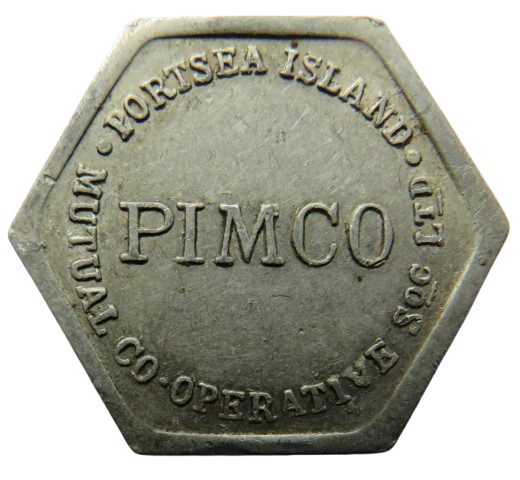 PIMCO 1 Quart Bread Vintage Token Portsea Island Mutual Co-operative Society
